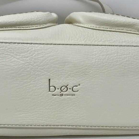 BOC Born Multi-pocket Purse Concept Ivory Cream White Hobo Shoulder Bag - Picture 5 of 11